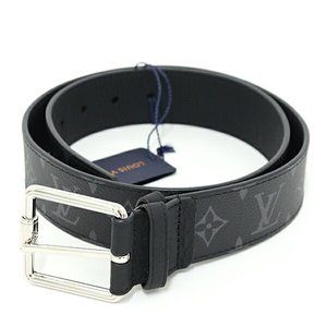 LOUIS VUITTON Black Monogram Leather Belt